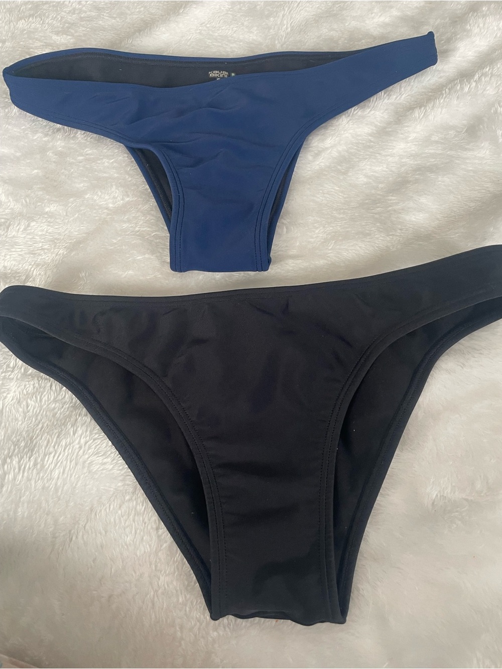 Kauai swim bottom lot of two Sz small black blue Brazilian and midi volleyball